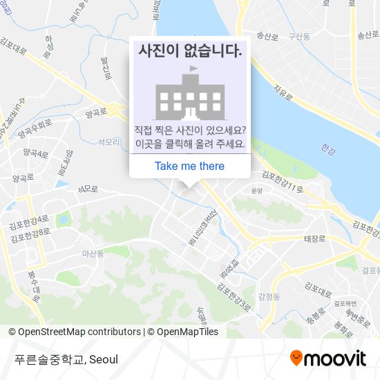 푸른솔중학교 map