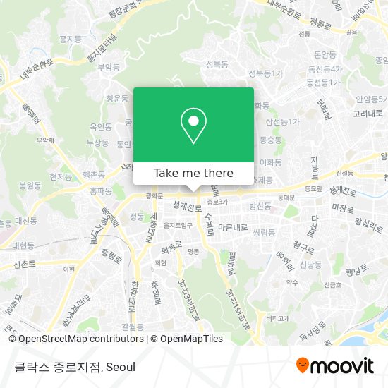 클락스 종로지점 map