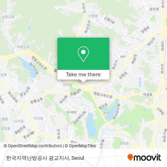 한국지역난방공사 광교지사 map