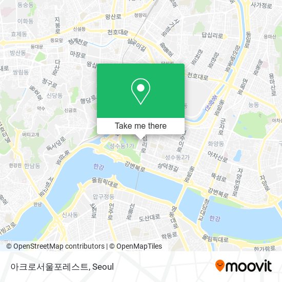 아크로서울포레스트 map