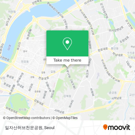 일자산허브천문공원 map
