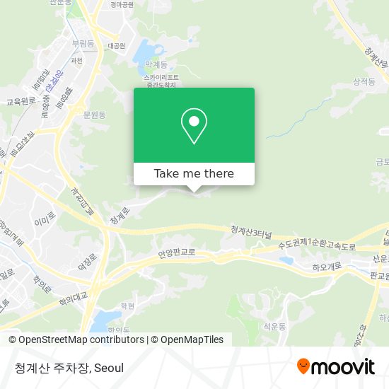 청계산 주차장 map