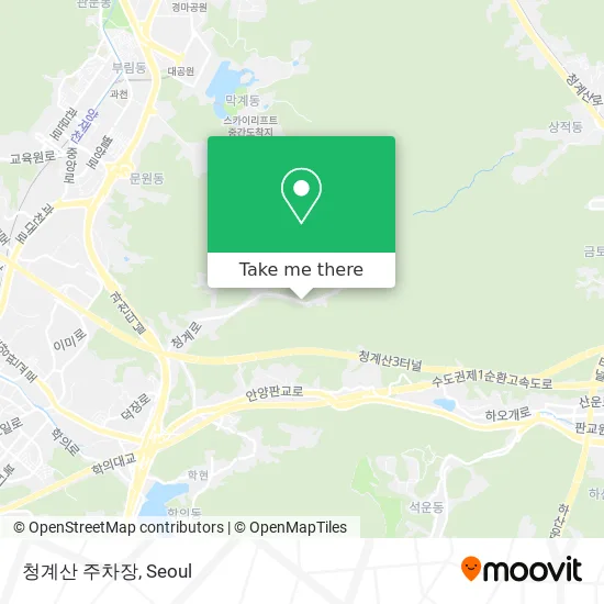 청계산 주차장 map