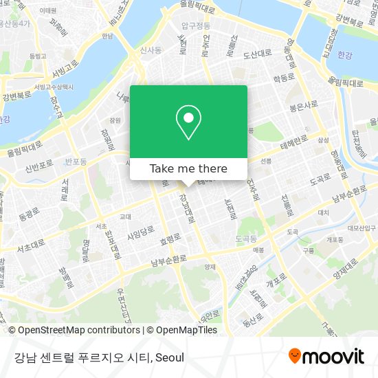 강남 센트럴 푸르지오 시티 map