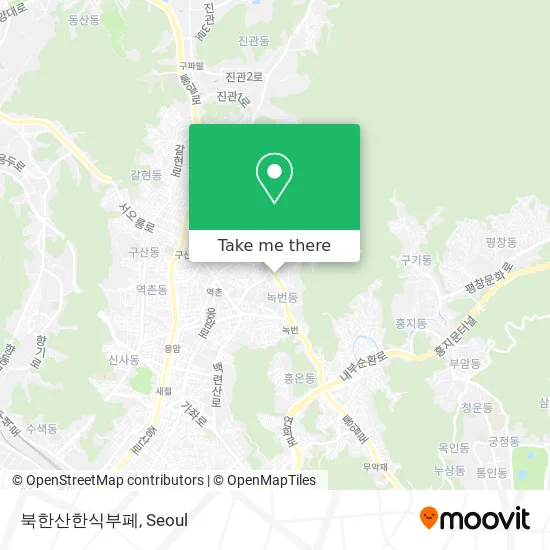 북한산한식부페 map