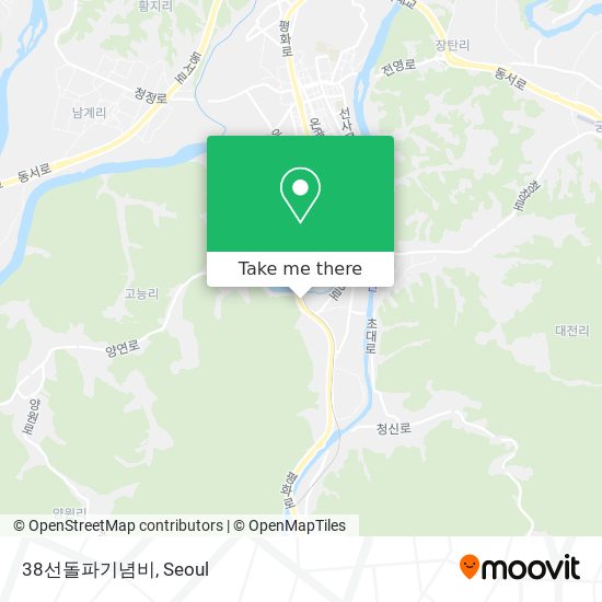 38선돌파기념비 map