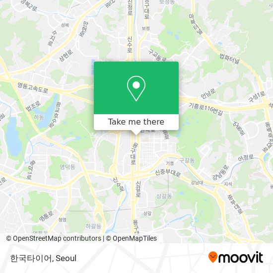 한국타이어 map