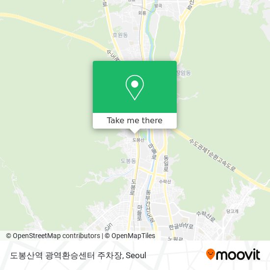 도봉산역 광역환승센터 주차장 map