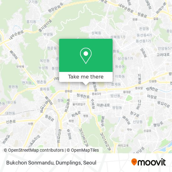 Bukchon Sonmandu, Dumplings map