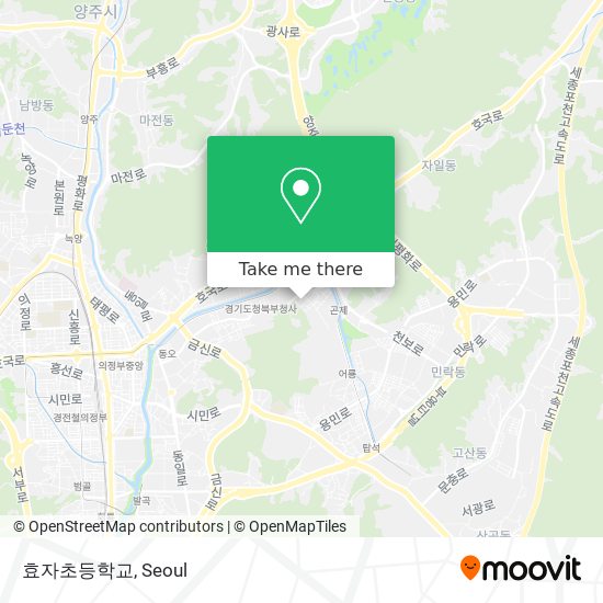 효자초등학교 map