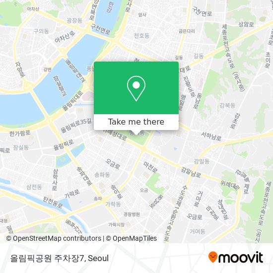 올림픽공원 주차장7 map