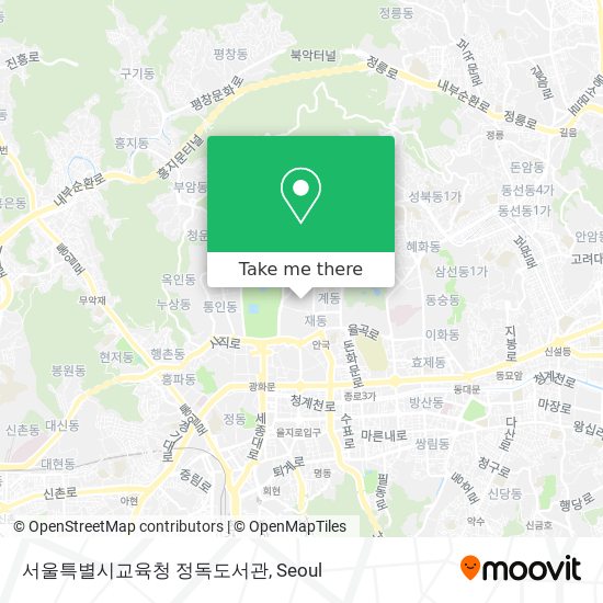 서울특별시교육청 정독도서관 map