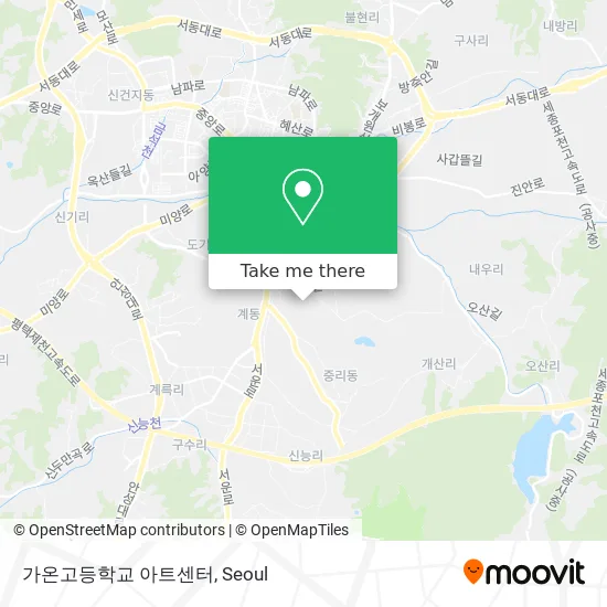 가온고등학교 아트센터 map