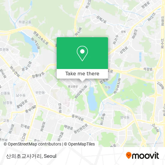 산의초교사거리 map