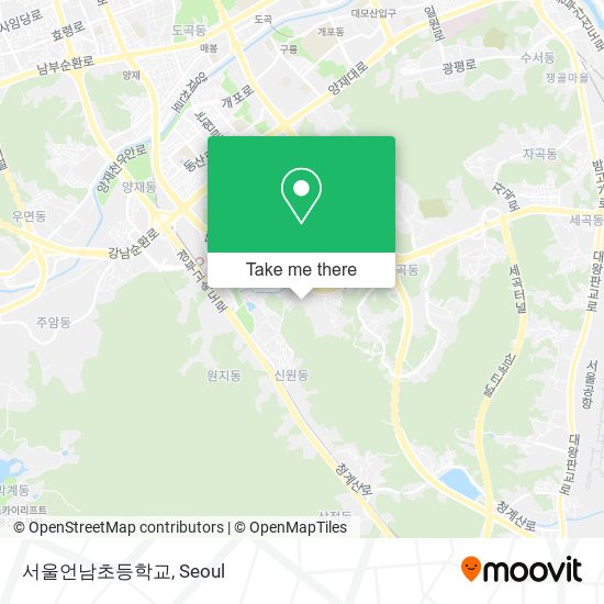 서울언남초등학교 map