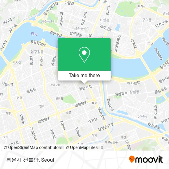 봉은사 선불당 map