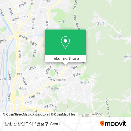 남한산성입구역 2번출구 map