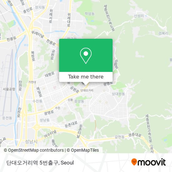 단대오거리역 5번출구 map