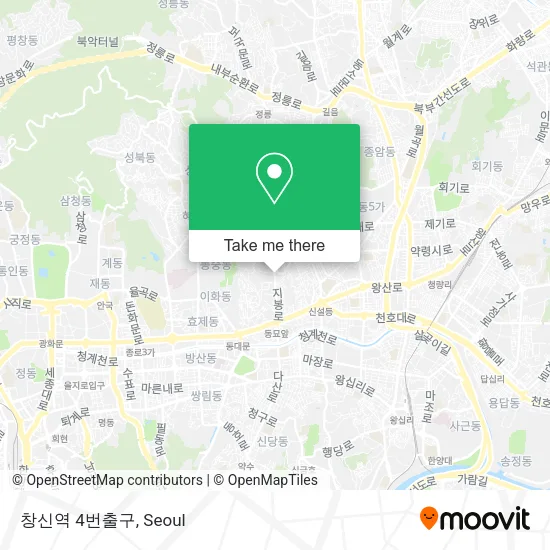 창신역 4번출구 map