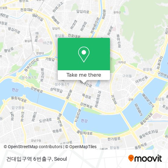 건대입구역 6번출구 map