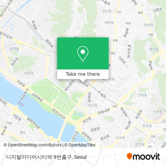 디지털미디어시티역 9번출구 map