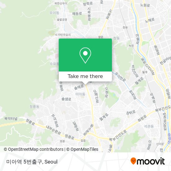 미아역 5번출구 map