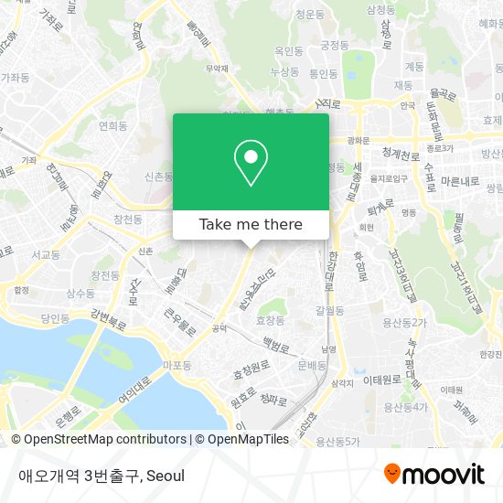 애오개역 3번출구 map