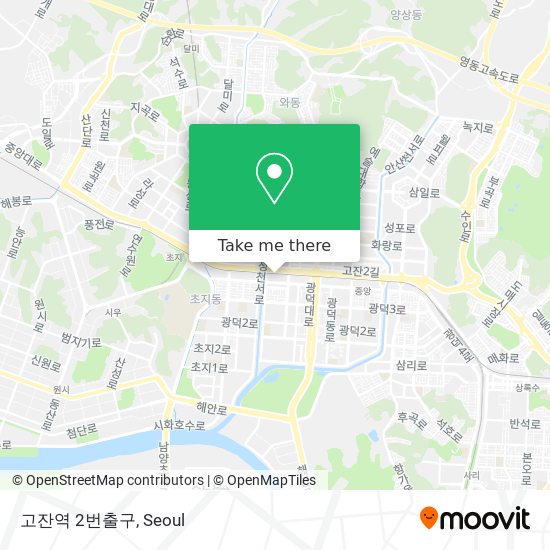 고잔역 2번출구 map