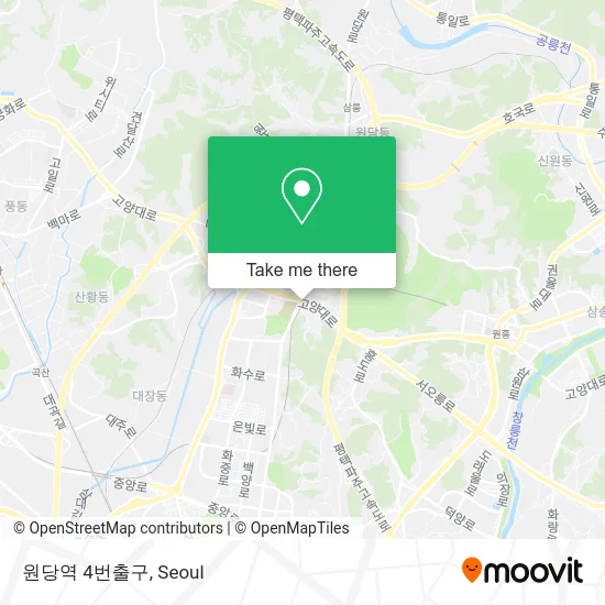 원당역 4번출구 map