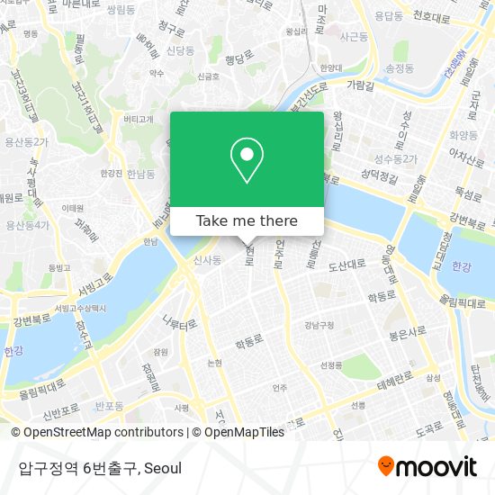 압구정역 6번출구 map