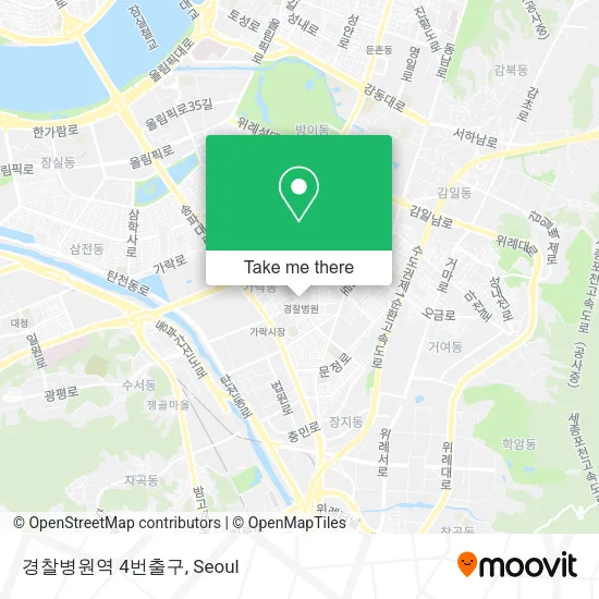 경찰병원역 4번출구 map