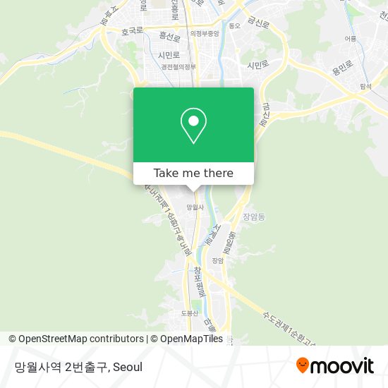 망월사역 2번출구 map