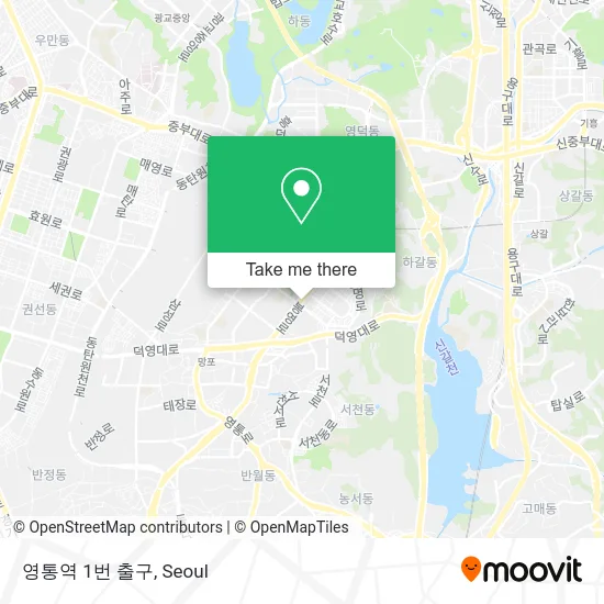 영통역 1번 출구 map