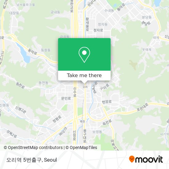 오리역 5번출구 map