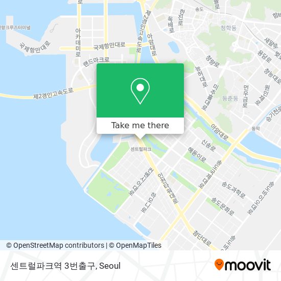 센트럴파크역 3번출구 map