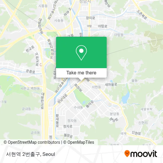 서현역 2번출구 map