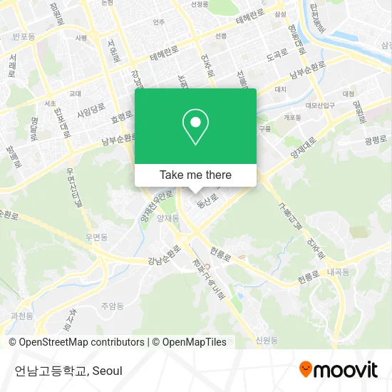 언남고등학교 map