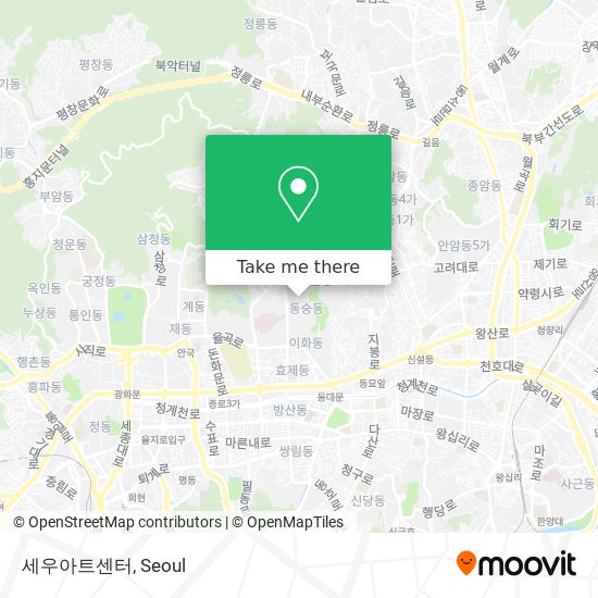 세우아트센터 map