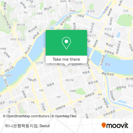 하나은행학동지점 map