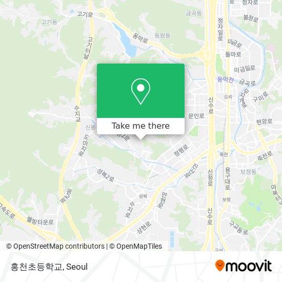 홍천초등학교 map