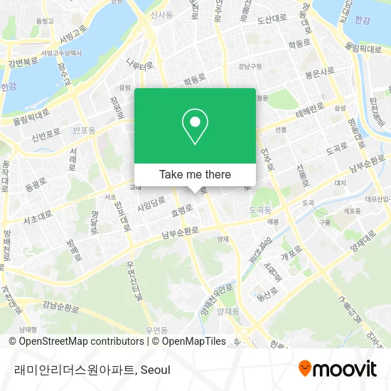 래미안리더스원아파트 map