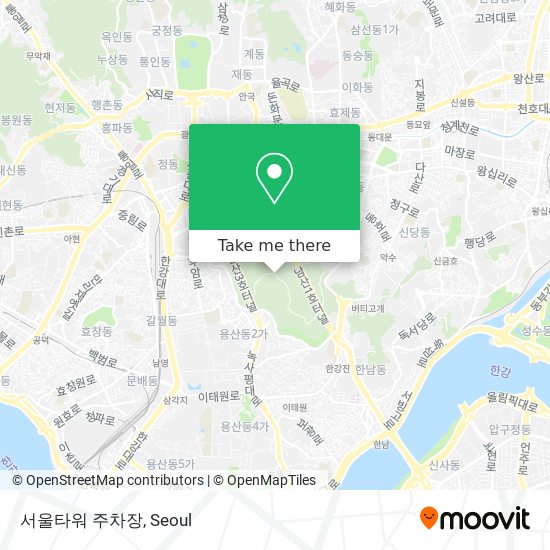 서울타워 주차장 map