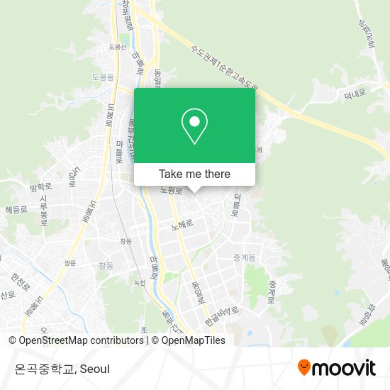 온곡중학교 map