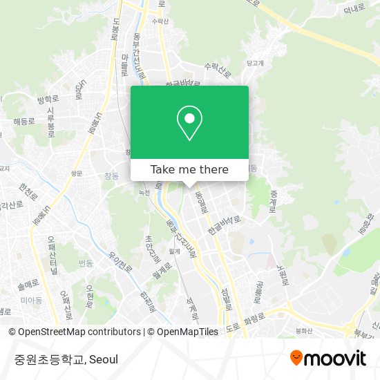 중원초등학교 map