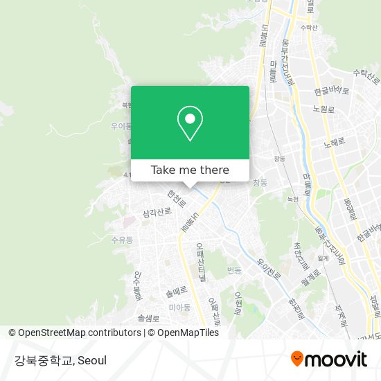강북중학교 map
