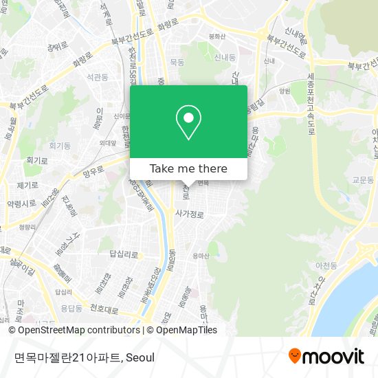 면목마젤란21아파트 map