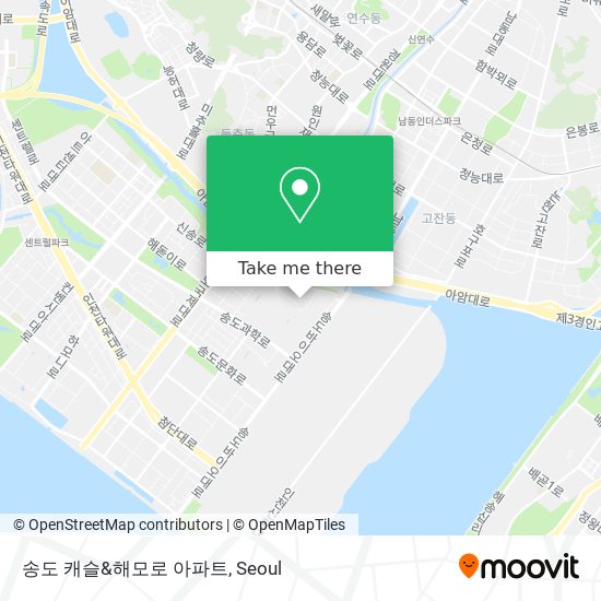 송도 캐슬&해모로 아파트 map