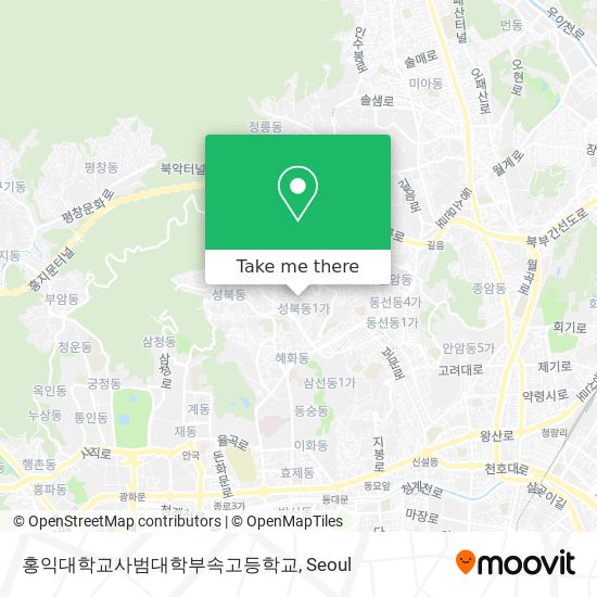 홍익대학교사범대학부속고등학교 map