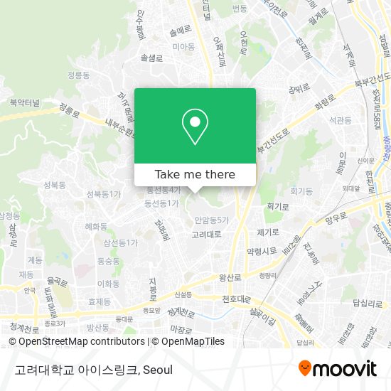 고려대학교 아이스링크 map