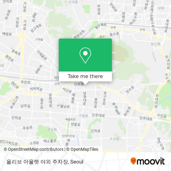 올리브 아울렛 야외 주차장 map